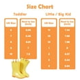 thumbnail image 6 of Litfun Toddler Kids Rain Boots for Boys Girls, Size 13 Little Kid, Yellow, 6 of 8