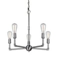 thumbnail image 2 of 7064-05-55-Forte Lighting-Uccelo - 5 Light Chandelier-22 Inches Tall and 23 Inches Wide-Brushed Nickel Finish    -Traditional Installation, 2 of 4
