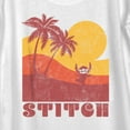 thumbnail image 2 of Women's Lilo & Stitch Colorblock Sunset Stitch Scoop Neck White Medium, 2 of 4