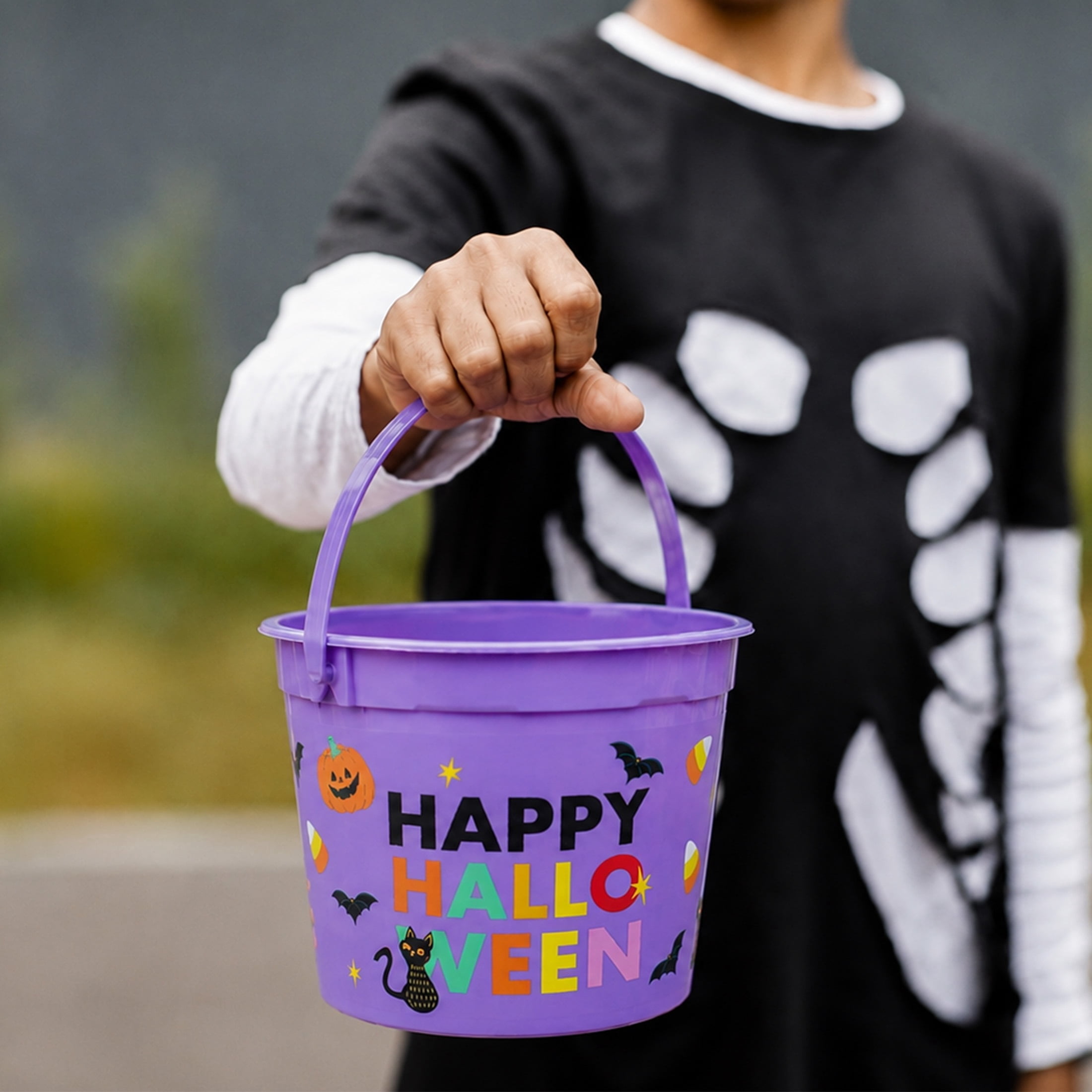 Happy Halloween Trick-or-Treat Bucket, Multicolor, 6.5", Halloween by Way To Celebrate