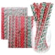 thumbnail image 4 of 25/50/100 pajitas de papel navideñas desechables para beber, decoraciones para fiestas navideñas, 4 of 5