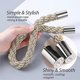 thumbnail image 4 of 4 Pack Strong Magnetic Curtain Tiebacks Modern Simple Style Drape Tie Backs Convenient Decorative Weave Rope Curtain Holdback for Thin or Thick Home & Office Window Drapery (Bronze), 4 of 4
