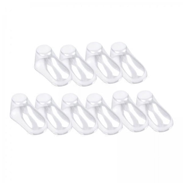 5x10pcs Profesional transparente de zapatillas de bebé para calcetines para calcetines 8 cm 6 piezas