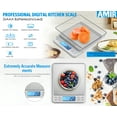 thumbnail image 3 of Kitchen Scale, AMIR 0.05/500g Digital Scale with 2 Trays Scale for Kitchen Cooking Food Bake Jewelry Medicine White, 3 of 10