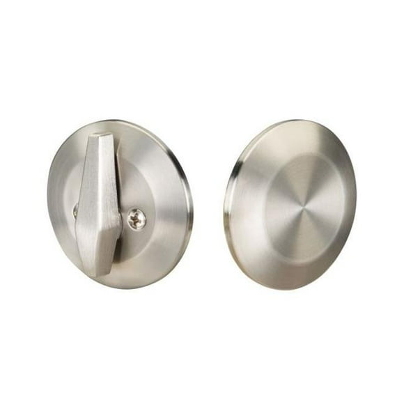 Pêne Dormant à une Face avec Plaque Vierge, Nickel Satiné