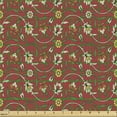thumbnail image 2 of Ambesonne Floral Fabric by the Yard Upholstery, Rhythmic Connected Twigs, 3 Yards, Pale Maroon and Multicolor, 2 of 5