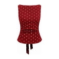 thumbnail image 2 of Women Y2k Polka Dots Boat Neck Tank Top Cute Sleeveless Slim Fitted Side Ruched Tie Back Vest Top Red XS, 2 of 8