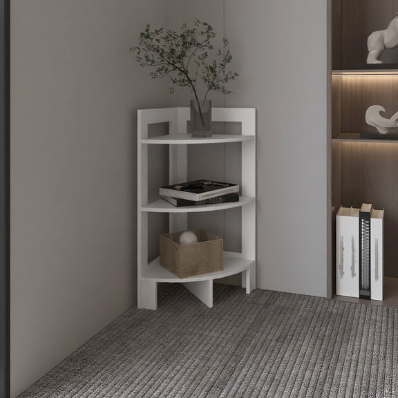 Compact 3 - Tier White Table - Perfect for Small Bathroom Organization