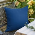 thumbnail image 5 of Solid Color Throw Pillow Cover Navy Blue Cotton Linen Cushion Cover Throw Pillow Case with Invisible Zipper for Couch Sofa Bed Chair Car 20x20 Inch, 5 of 9