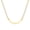 One-Third Circle | 00-Plain, variant on Dainty 14K Gold Plated Curved Bar Necklace, Personalized Birthstone Arc Pendant, Minimalist Geometric Necklace for Women - One-Third Circle | Aquamarine (March) Birthstone