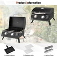 thumbnail image 2 of Furnibear 2 Burner Portable Propane Gas Grill, Black, 2 of 6