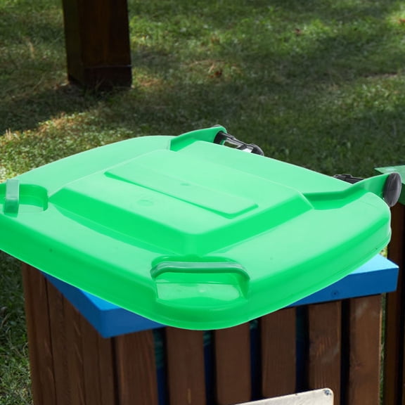 TABLZONE Green Plastic Trash Can Lid Replacement with Thick Seal for Outdoor, Public, and Home Use