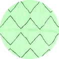 thumbnail image 1 of Ahgly Company Indoor Round Solid Emerald Green Modern Area Rugs, 4' Round, 1 of 4