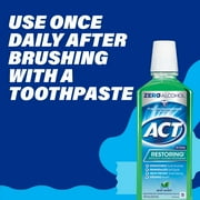 ACT Restoring Alcohol Free Anticavity Fluoride Mouthwash, Mint Burst, 18 Oz