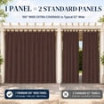 thumbnail image 2 of Lapalife Outdoor Curtain for Patio Waterproof Extra Wide, Tap Top Blackout Curtain Thermal Insulated Drapes, 1 Panel, 100''x 96'', Brown, 2 of 8