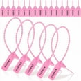 thumbnail image 1 of 1000 Pcs Plastic Tamper Seals Tags Security Tags Seals Safety Numbered Zip Ties Labels Pink, 1 of 5