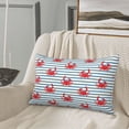thumbnail image 5 of Fuzoiu Cute Red Crabs With Nautical Print Fuzzy Pillowcases, Super Soft Pillow Case Cover with Zipper for Bedroom, Sofa, Couch,Cozy Pillow Shams for All Seasons-20"x30", 5 of 6