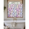 thumbnail image 4 of Pink Purple Hummingbird Bathroom Window Curtain, Spring Watercolor Flowers Leaf Plant Light Filtering Coffee Kitchen Curtains, Bedroom Living Room Curtains 2 Panel 84"x45", 4 of 6