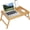 Bamboo, variant on Bed Tray Table with Folding Legs, Bamboo Breakfast Food Tray with Media Slot, Use As Platter, Laptop Desk, Snack, TV Tray Kitchen Serving Tray (Bamboo Extra-Large Size)