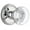 Bright Chrome, variant on Grandeur Bordeaux Crystal Door Knob with Georgetown Plate