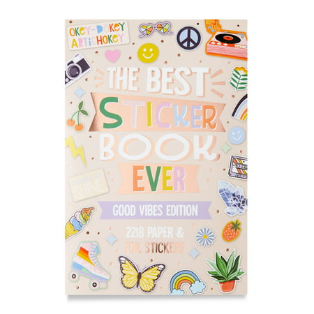 Pen+Gear The Best Sticker Book Ever, Good Vibes Edition, Pink and Multicolor, Multi-Pattern 40 Pages