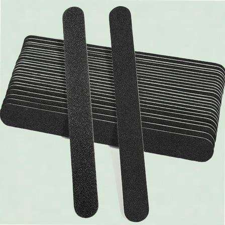 25PCS Thin Emery Board Nail File, 100/180 Grit, for Natural Nails, Home and Salon Use