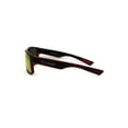 thumbnail image 3 of Biohazard Classic 90s Narrow Rectangular Biker Gangster Sunglasses Matte Black Red Orange Mirror, 3 of 4