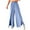 Blue, variant on Wide Leg Pants for Women Front Split Drawstring High Waisted Pleated Flowy Pants Casual Fall Travel Lounge Pants with Pockets