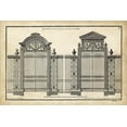 thumbnail image 2 of Neufforge 24x17 Gold Ornate Wood Framed with Double Matting Museum Art Print Titled - Neufforge Gate II, 2 of 4