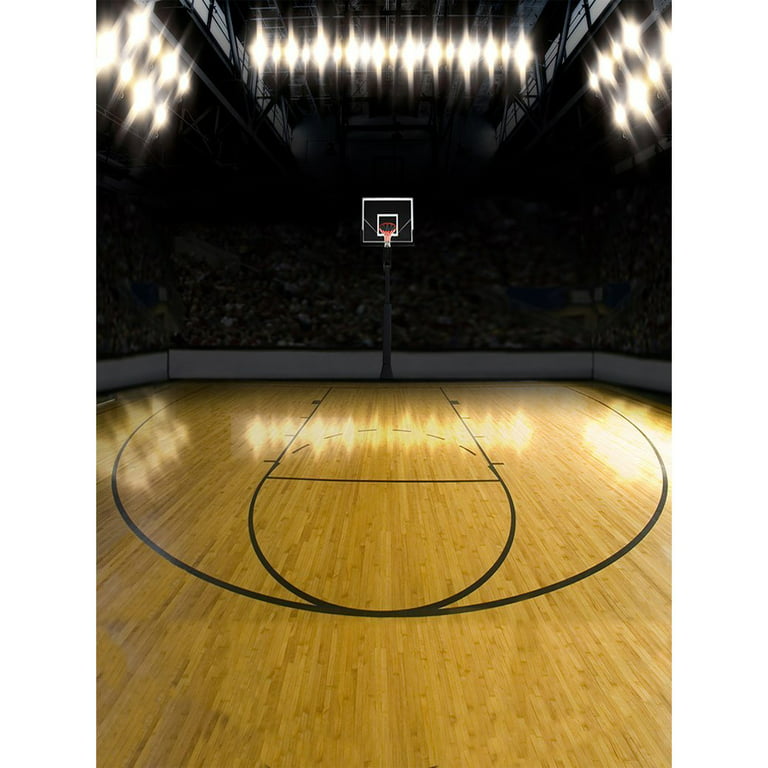 indoor basketball hoop background
