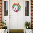 thumbnail image 4 of Spring Easter Bunny Door Hanger Wreath Rabbit Ribbon Home Party Wall Decorations, 4 of 8