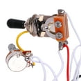 thumbnail image 2 of Kit de Arnés de cableado de guitarra eléctrica Sincero Cubierta negra A500K B500K Interruptor de palanca, 2 of 10