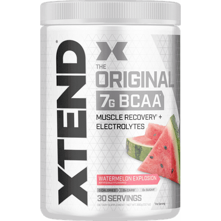 Xtend Original BCAA Powder, Branched Chain Amino Acids, Sugar Free Post Workout Muscle Recovery Drink with Amino Acids, 7g BCAAs for Men & Women, Watermelon Explosion, 30 (The Best Workout Routine To Gain Muscle)