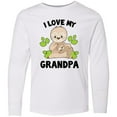 thumbnail image 3 of Inktastic Cute Sloth I Love My Grandpa with Green Leaves Long Sleeve Youth T-Shirt, 3 of 5