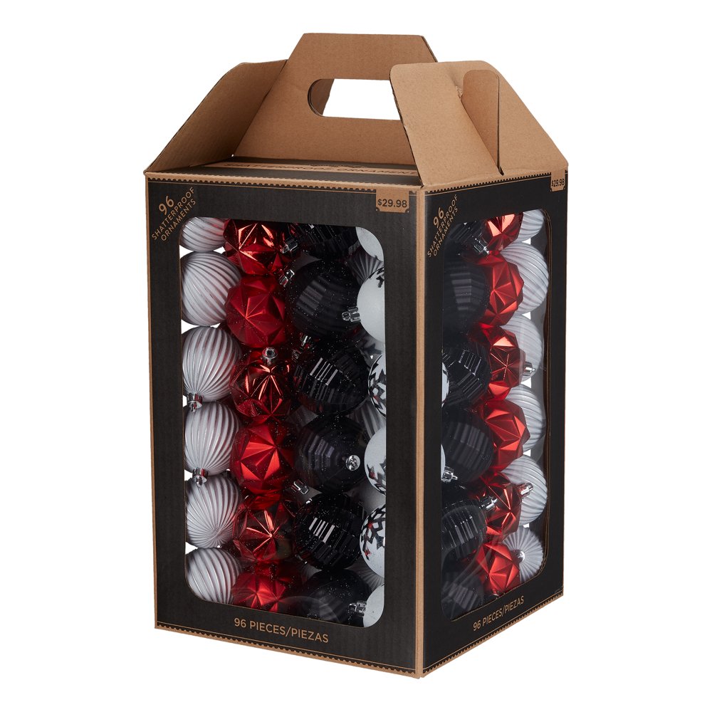 Red And Black Christmas Ornaments 