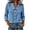 Light Blue, variant on Peter Pan Collar Blouse For Women, 3/4 Sleeve Textured Linen Shirt, Solid Color Cottagecore Work Top, Trendy Womens Summer Tops White L
