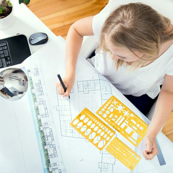 Mobutofu Ellipse Template Ruler Drafting Tool For Art School And Office Use For Interior Design And Creative Projects