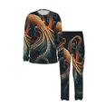 thumbnail image 3 of Men's 2 Pack Pajama Set Long Sleeve Sleepwear Soft Loungewear Pjs Sets, Octopus Twisted Tentacles Art, 3 of 6