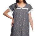 thumbnail image 4 of Moomaya Chemise de Nuit en Popeline de Coton à Manches Courtes pour Femmes, 4 of 4