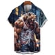 thumbnail image 2 of Camisas de animales para hombres, ropa para hombres con estampado de guerrero orco, camisetas casuales de manga corta para uso diario, camisetas holgadas de gran tamaño, 2 of 5