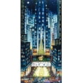 thumbnail image 2 of Bell, Bill 14x24 Gold Ornate Wood Framed with Double Matting Museum Art Print Titled - Rockefeller Christmas, 2 of 4