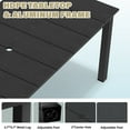 thumbnail image 4 of HDPE Outdoor Dining Table, 75" Rectangle Patio Dining Table with 2" Umbrella Hole, All Weather Patio Furniture for Deck, Backyard, Garden, Black, 4 of 6
