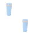 thumbnail image 4 of Botella deportiva Inteprter de trigo Buen sellado para Coche Hogar vaso de boca ancha Azul 2piezas, 4 of 6