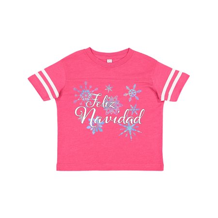

Inktastic Feliz Navidad white writing with snowflakes Gift Toddler Boy or Toddler Girl T-Shirt