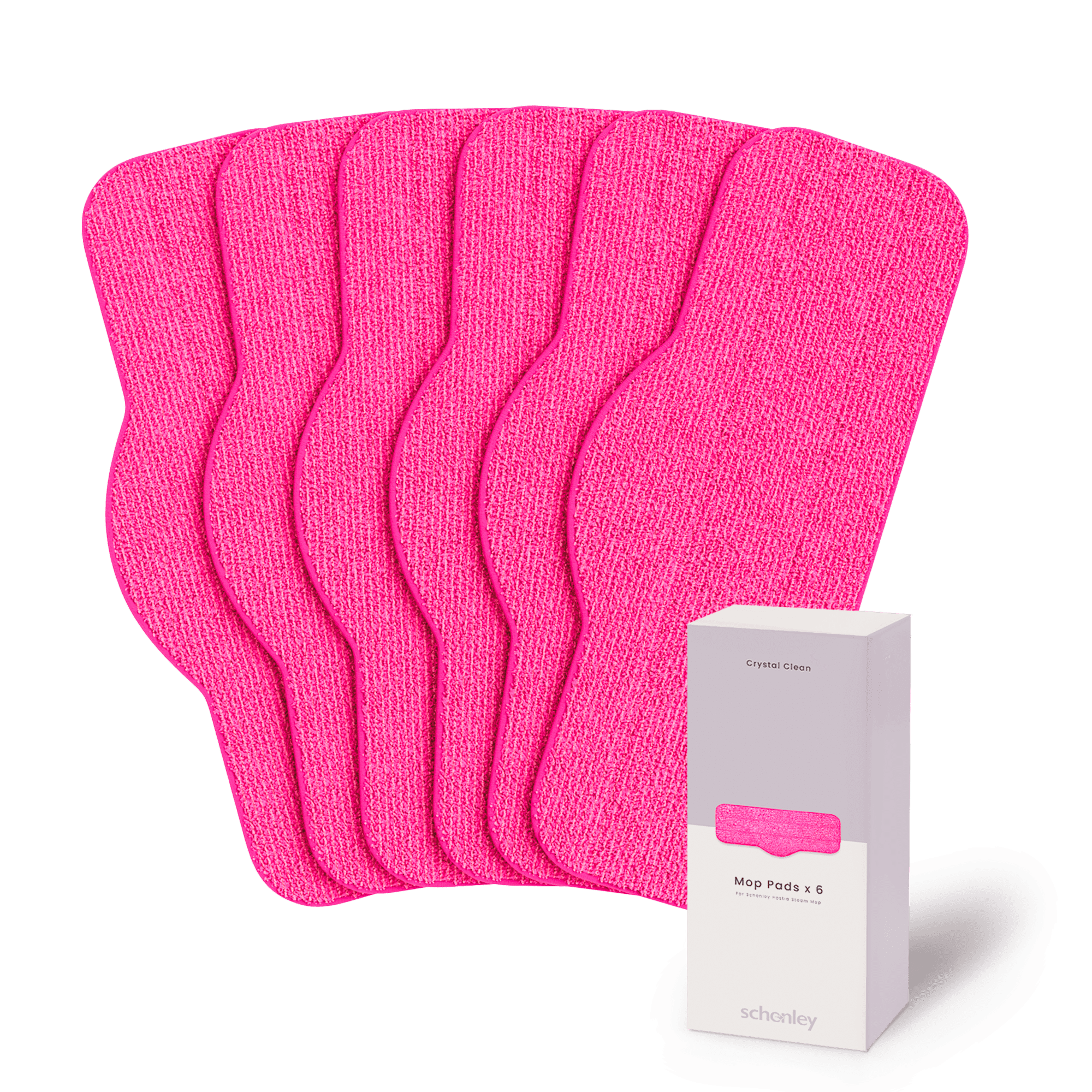 Schenley 6Pack Microfiber Pads for Hestia Steam Mop Cleaner, Washable