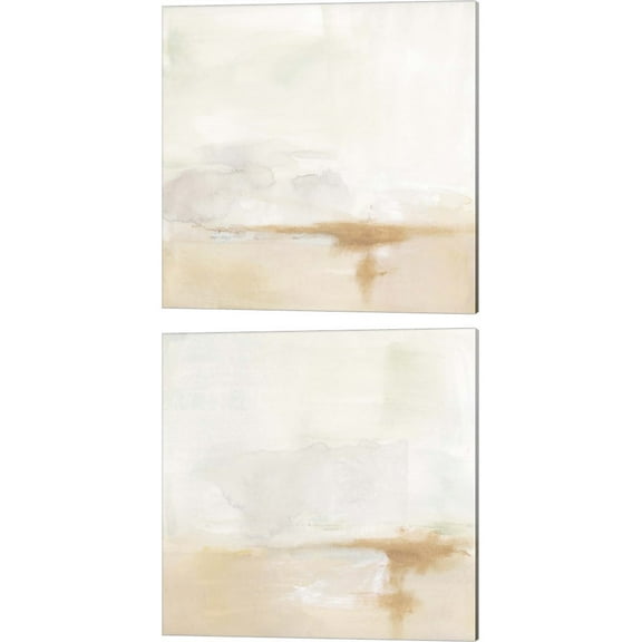Great Art Now Smudged Horizon by Victoria Barnes 2 Piece Canvas Art Set Each 14W x 14H