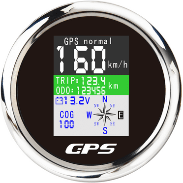 Geloo 85mm LCD Digital GPS Boat Speedometer Odometer Gauge for Car Truck Motorcycle Marine