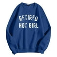 thumbnail image 3 of Women's Fashion Casual Solid Color Loose Long Sleeve Letter Print Round Neck Hoodie Ladies Hoodies with Zipper Cool Sweatshirts Women Comfy Womens Long Sleeve Shirts Dinosaur Sweatshirt Women Girls, 3 of 4
