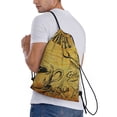 thumbnail image 3 of Kdxio Coffee Vintage Print Drawstring Backpack Bag,Waterproof Draw String Back Sack, Gym Drawstring Bags Swim Bag For Unisex, 3 of 9