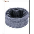 thumbnail image 3 of Spencer Unisex Knitted Scarf Thick Winter Fleece Lined Circle Scarf Thermal Double-Layer Neck Warmer for Outdoor Sports "Grey", 3 of 9